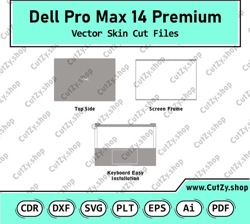 Dell Pro Max 14 Premium Vector Skin Cut Files