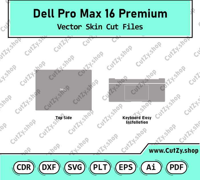 Dell Pro Max 16 Premium Vector Skin Cut Files