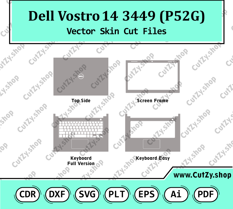 Dell Vostro 14 3449 (P52G) Vector Skin Cut Files