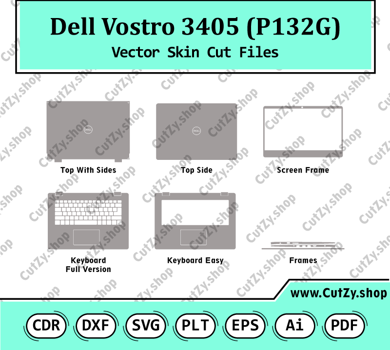 Dell Vostro 3405 (P132G) Vector Skin Cut Files