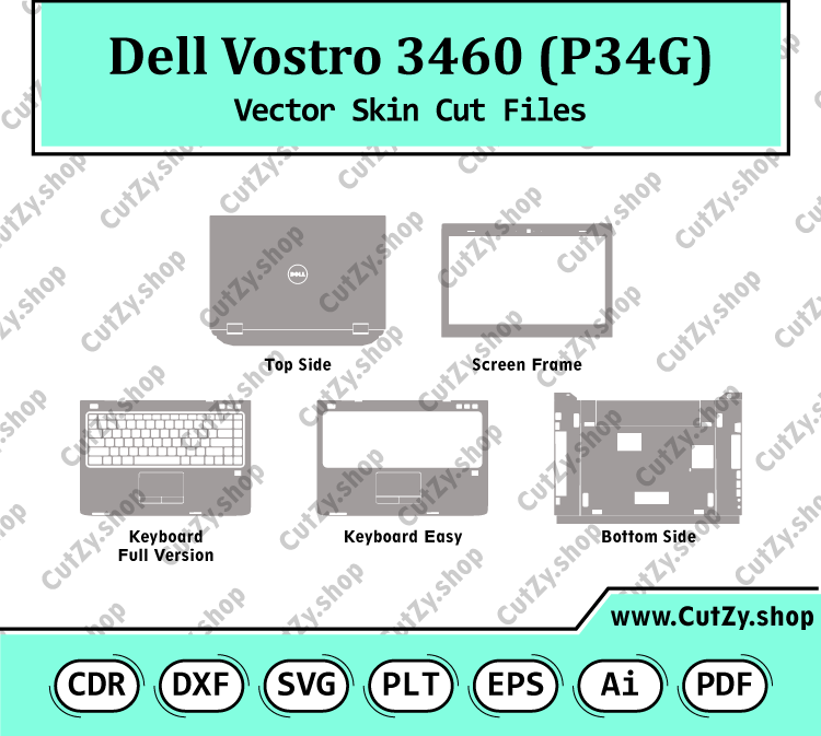 Dell Vostro 3460 (P34G) Vector Skin Cut Files