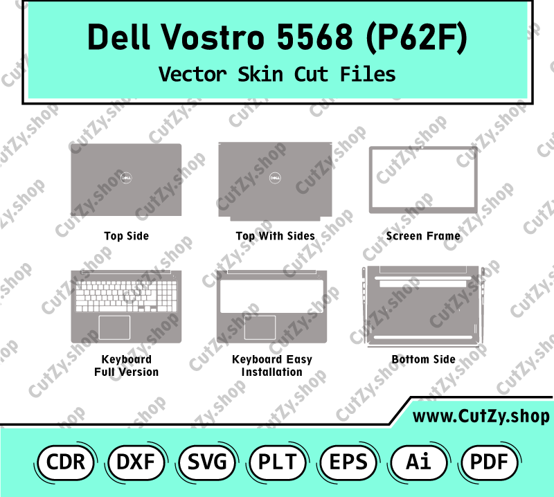 Dell Vostro 5568 (P62F) Vector Skin Cut Files