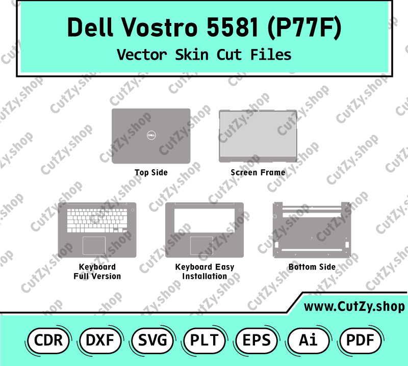 Dell Vostro 5581 (P77F) Vector Skin Cut Files