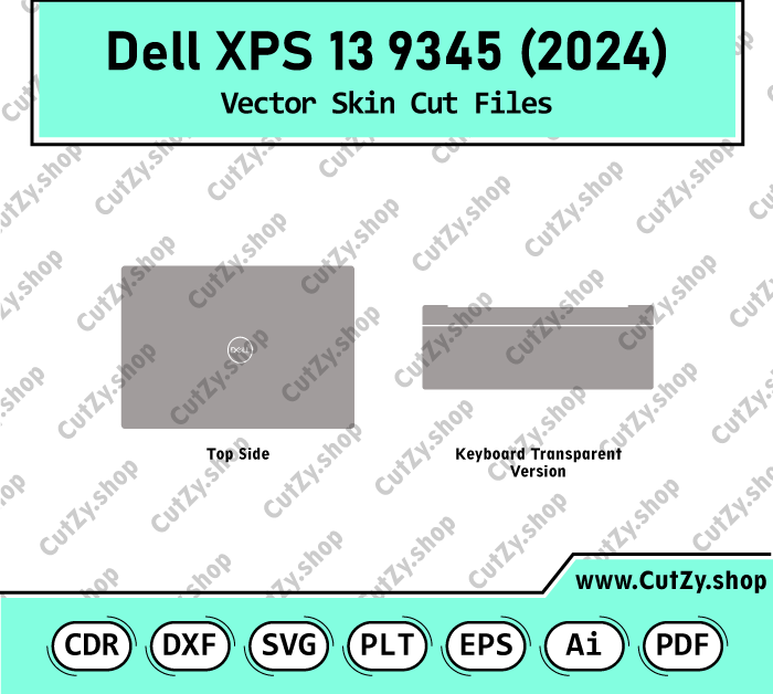 Dell XPS 13 9345 2024 Vector Skin Cut Files