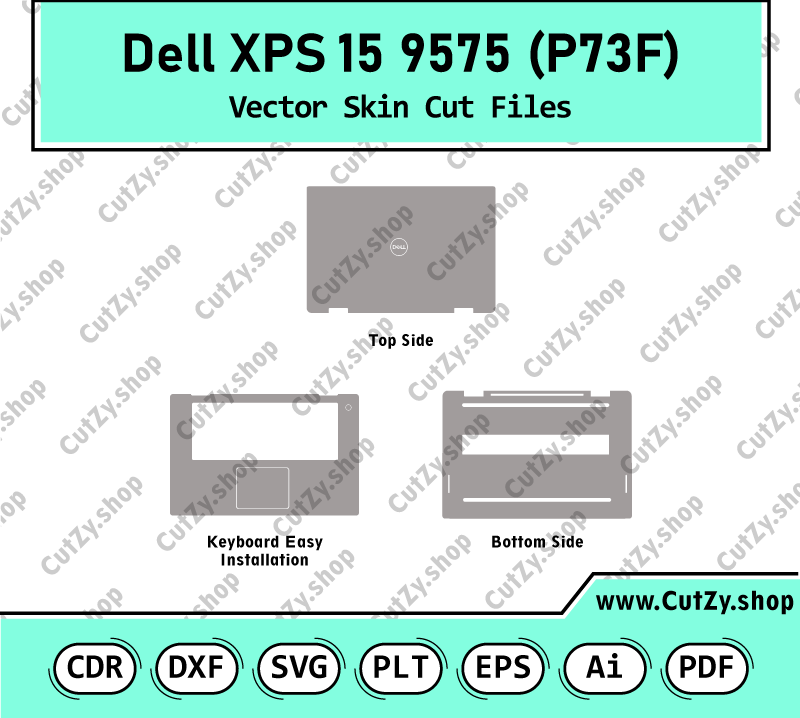 Dell XPS 15 9575 (P73F) Vector Skin Cut Files