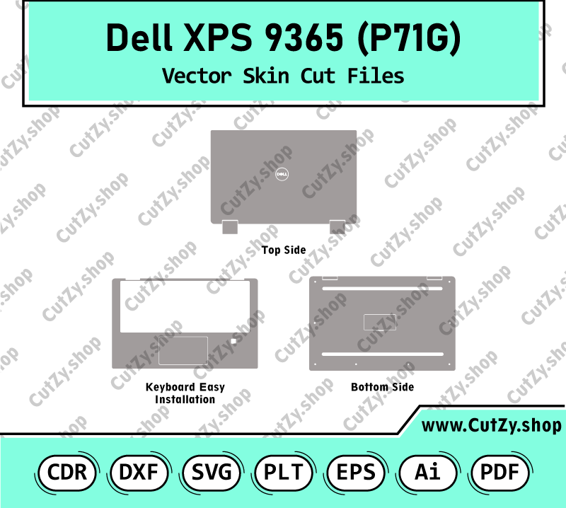 Dell XPS 9365 (P71G) Vector Skin Templates