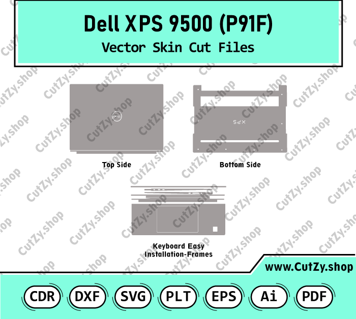 Dell XPS 9500 (P91F) Vector Skin Cut Files