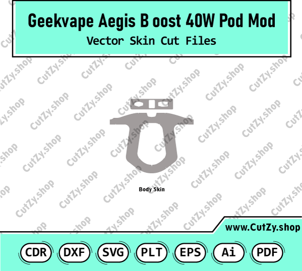GEEK VAPE Aegis Boost 40W Pod Mod Kit Vector Skin Cut Files