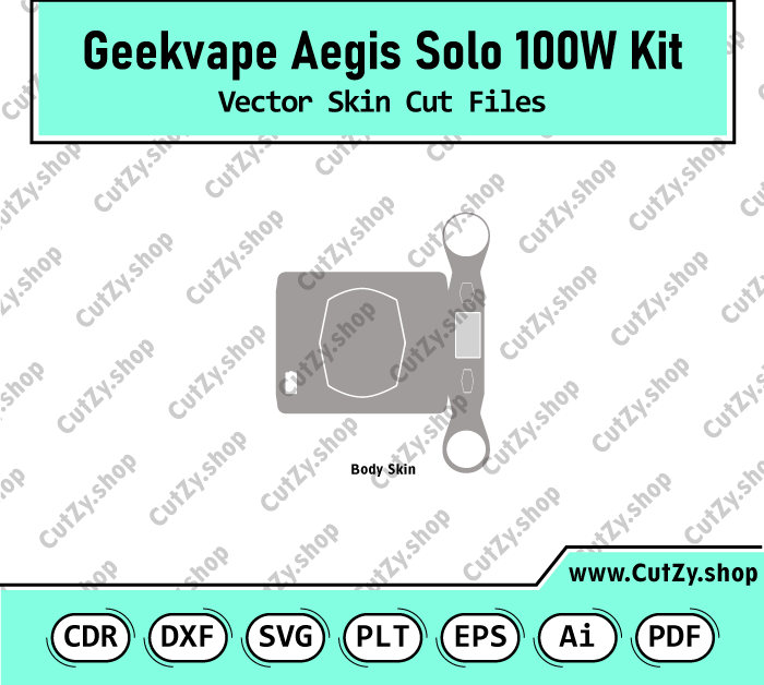 GEEK VAPE Aegis Solo 100W Vape Kit  Vector Skin Cut Files