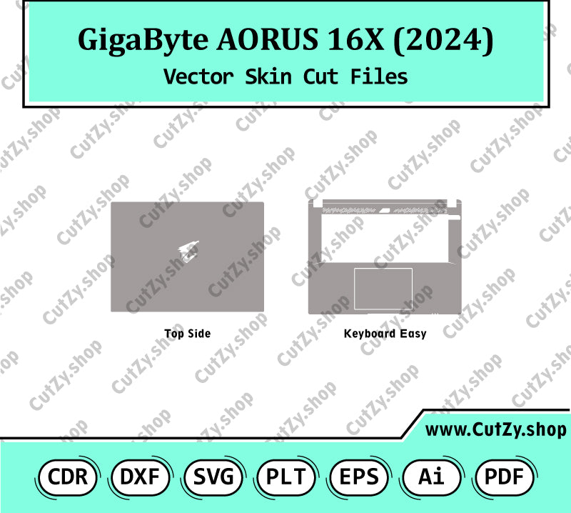 GigaByte AORUS 16X (2024) Gaming Vector Skin Cut Files