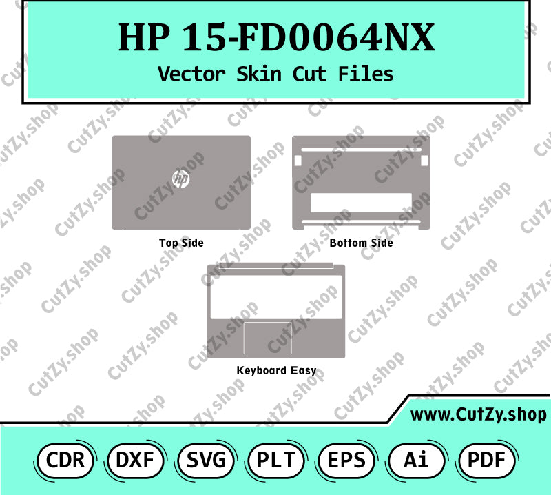 HP 15-FD0064NX Vector Skin Cut Files