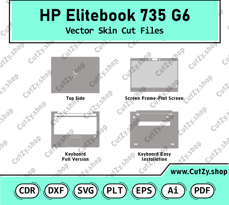 HP Elitebook 735 G6 Vector Skin Cut Files