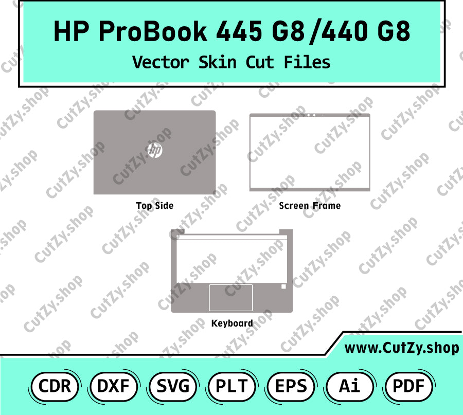 HP ProBook 440 G8-445 G8 Vector Skin Cut Files