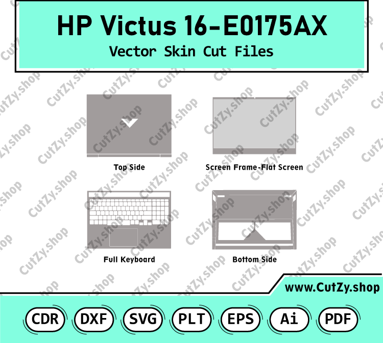 HP Victus 16-E0175AX Vector Skin Cut Files