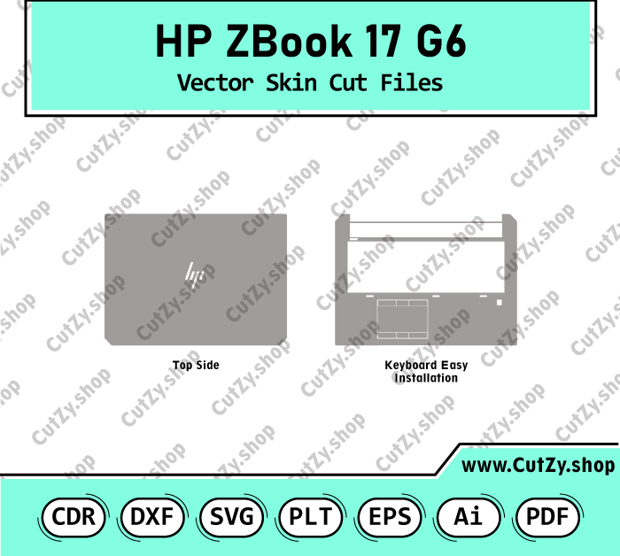 HP ZBook 17 G6 Vector Skin Cut Files