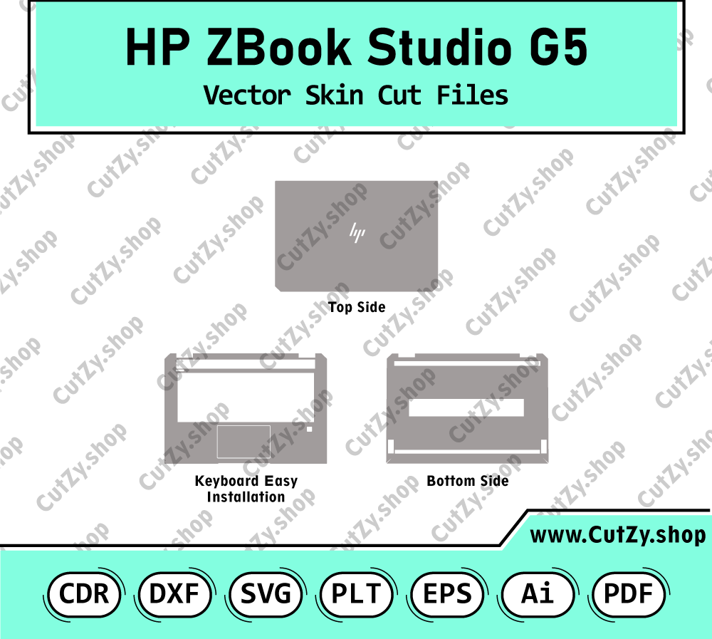 HP ZBook Studio G5 Vector Skin Cut Files