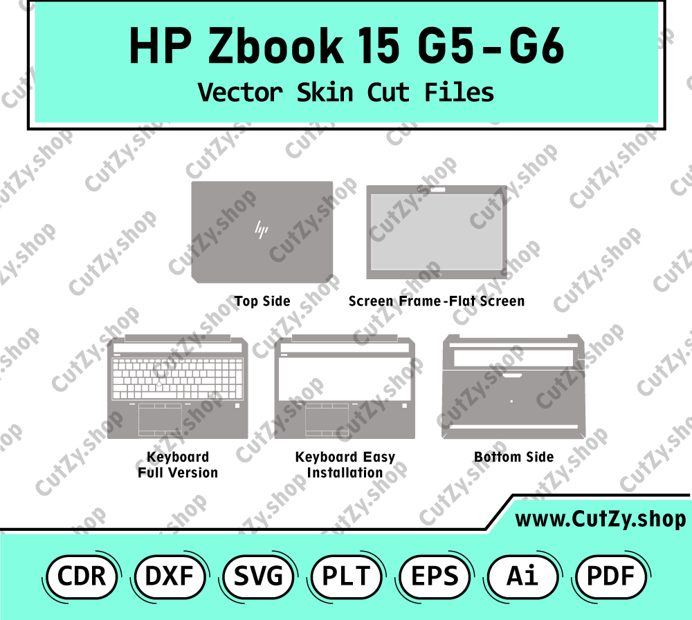 HP Zbook 15 G5-G6 Vector Skin Cut Files