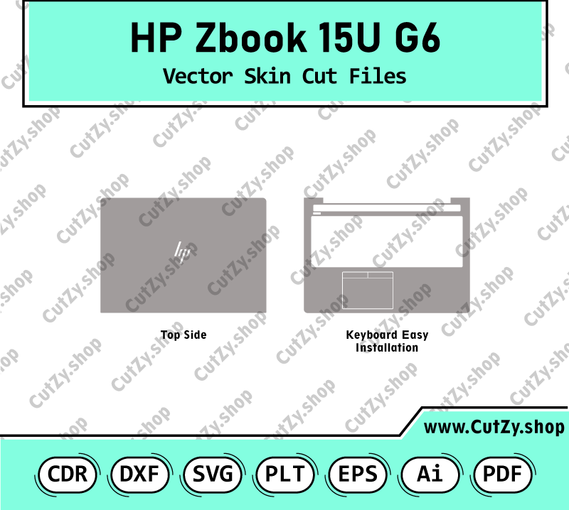 HP Zbook 15U G6 Vector Skin Cut Files