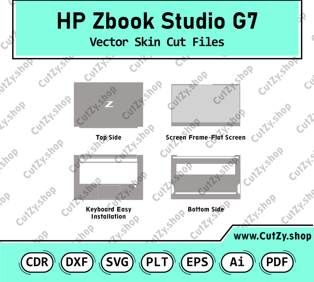 HP Zbook Studio G7 Vector Skin Cut Files