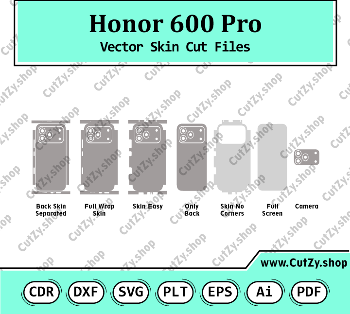 Honor 600 Pro Vector Skin Cut Files
