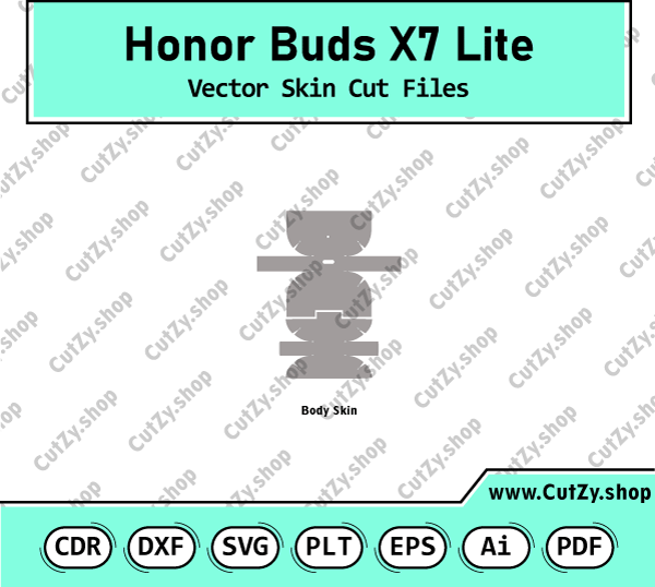 Honor Buds X7 Lite Vector Skin Cut Files