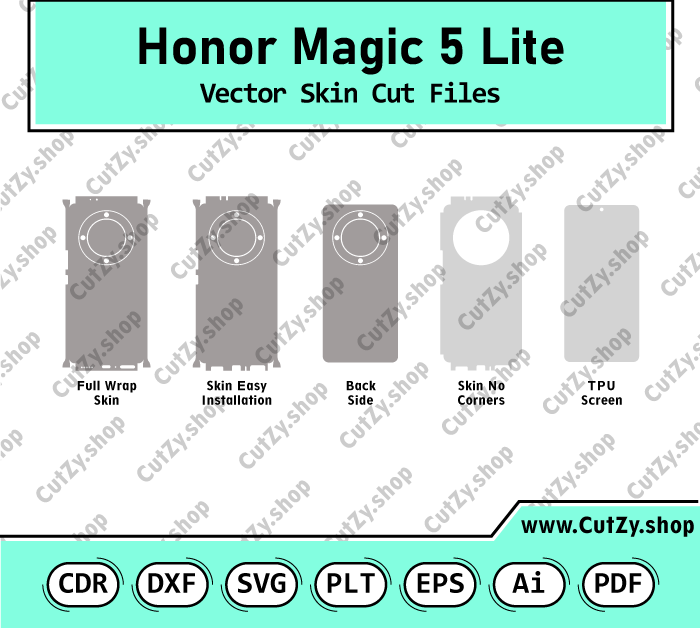 Honor Magic 5 Lite Vector Skin Cut Files
