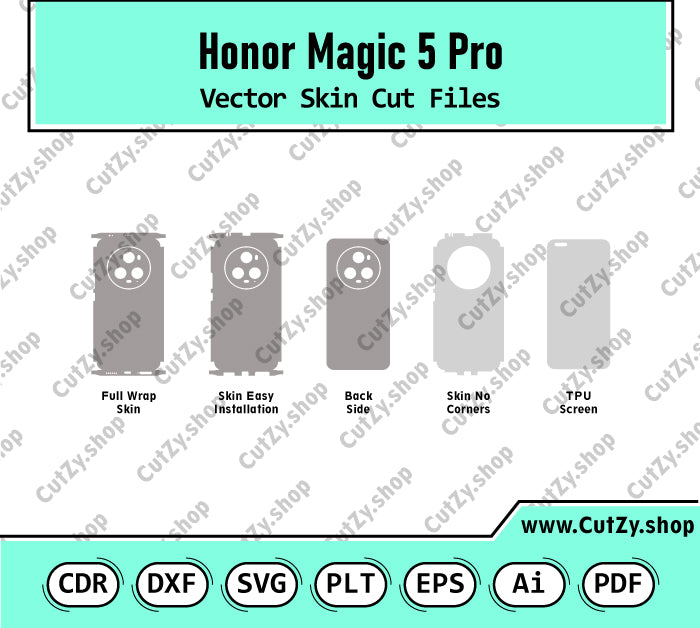 Honor Magic 5 Pro Vector Skin Cut Files