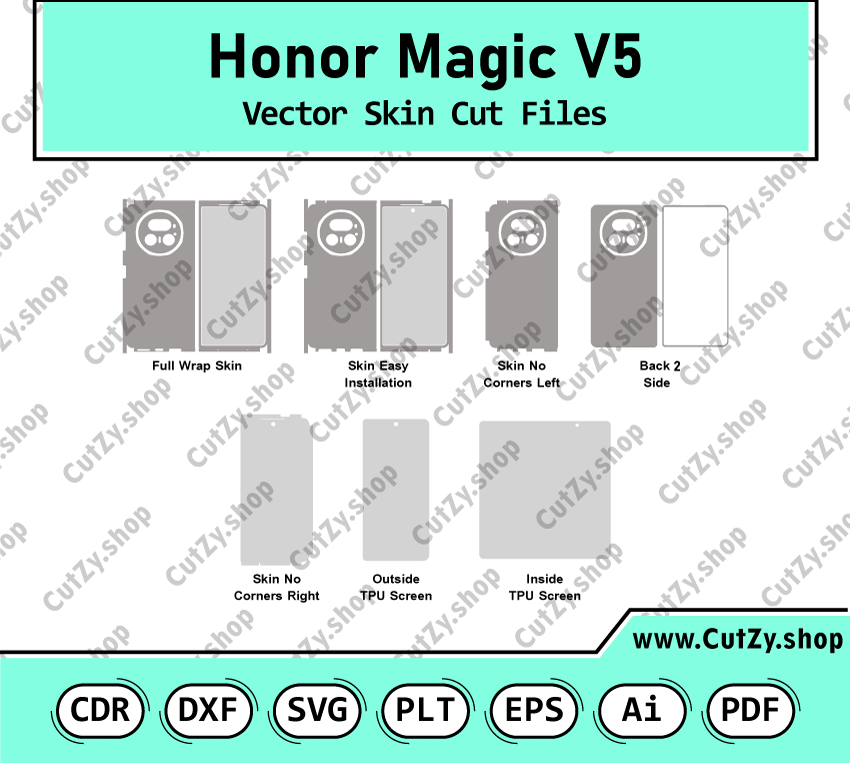 Honor Magic V5 Vector Skin Cut Files