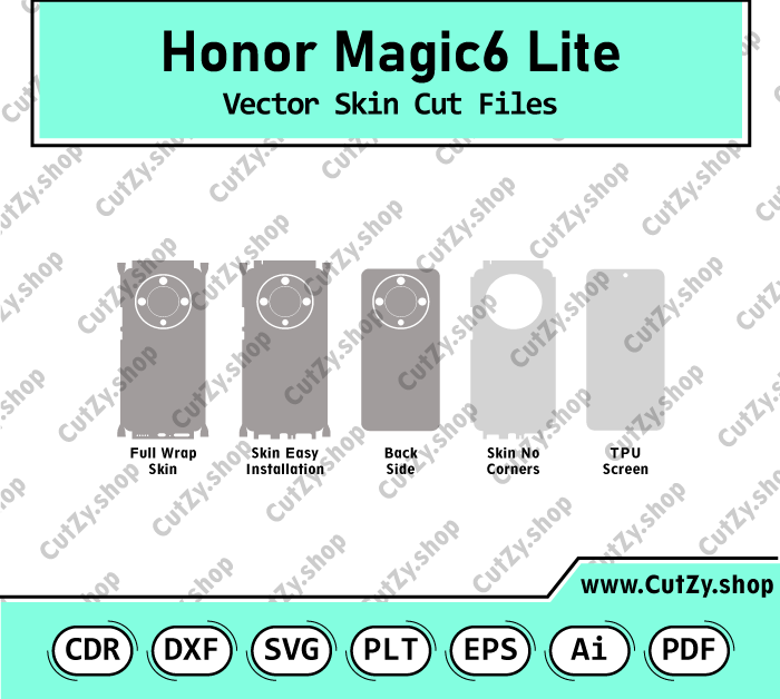 Honor Magic6 Lite Vector Skin Cut Files