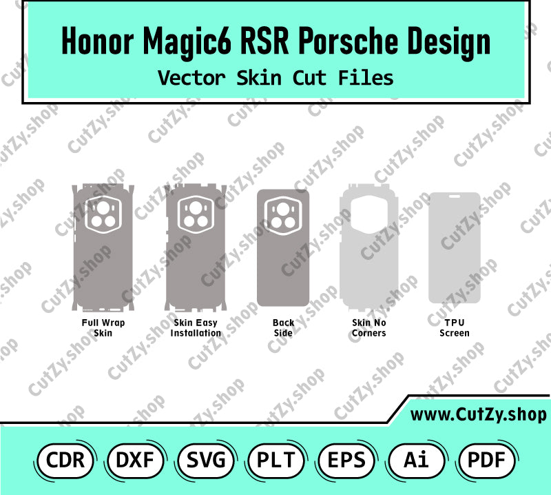 Honor Magic6 RSR Porsche Design Vector Skin Cut Files