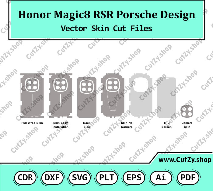 Honor Magic8 RSR Porsche Design Vector Skin Cut Files