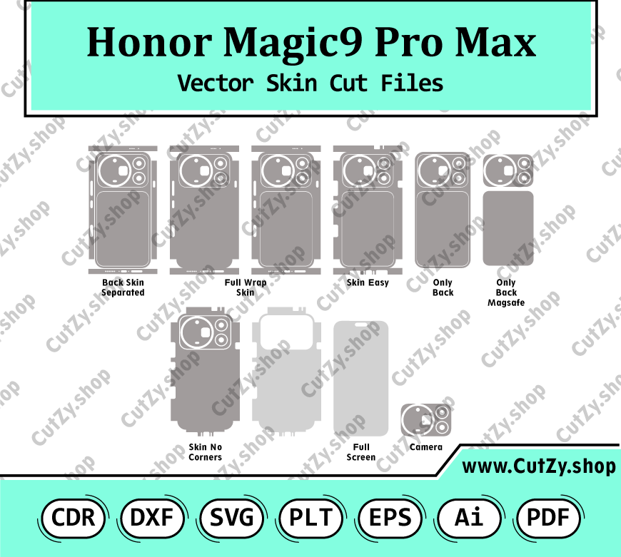 Honor Magic9 Pro Max Vector Skin Cut Files
