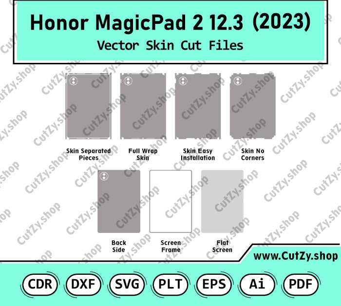Honor MagicPad 2 12.3 2023 Vector Skin Cut Files