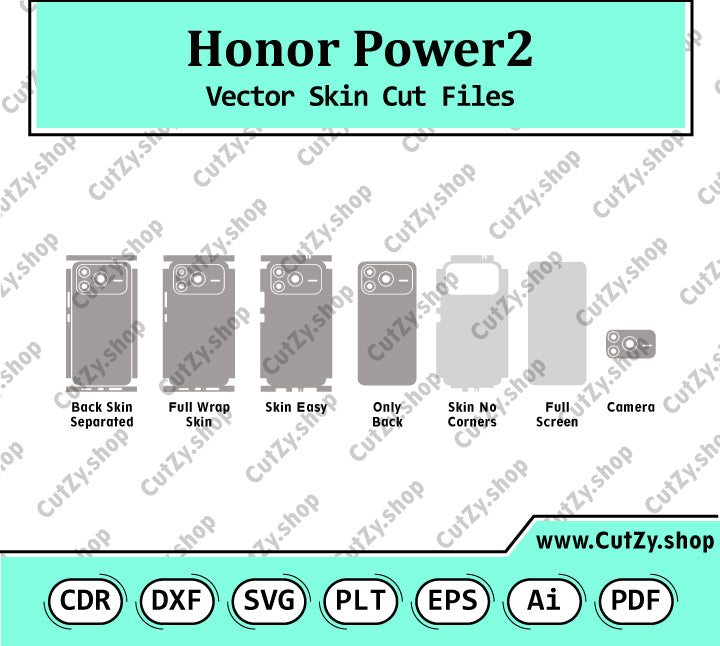 Honor Power2 Vector Skin Cut Files