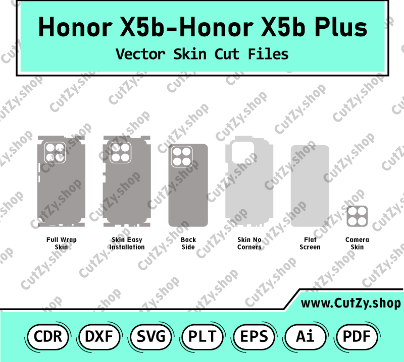 Honro X5B-Honor X5b Plus Vector Skin Cut Files