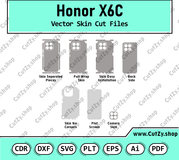 Honor X6c Vector Skin Cut Files