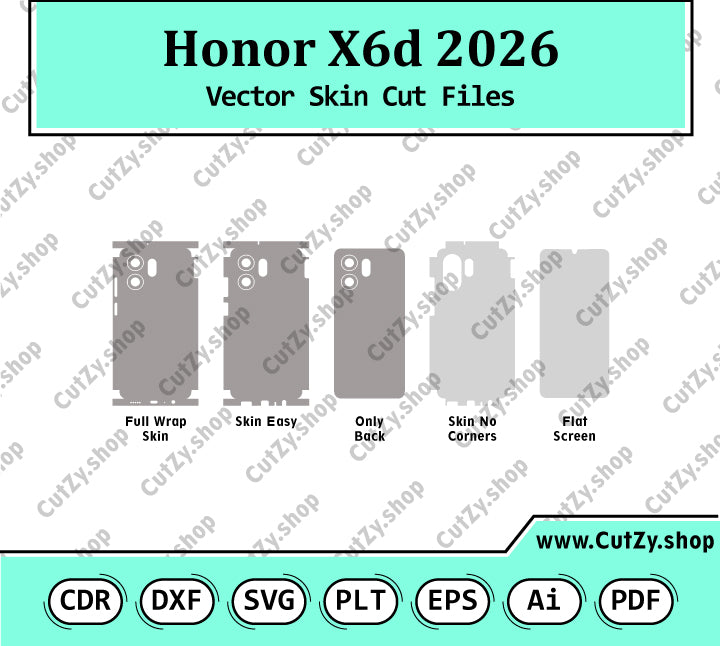 Honor X6d 2026 Vector Skin Cut Files