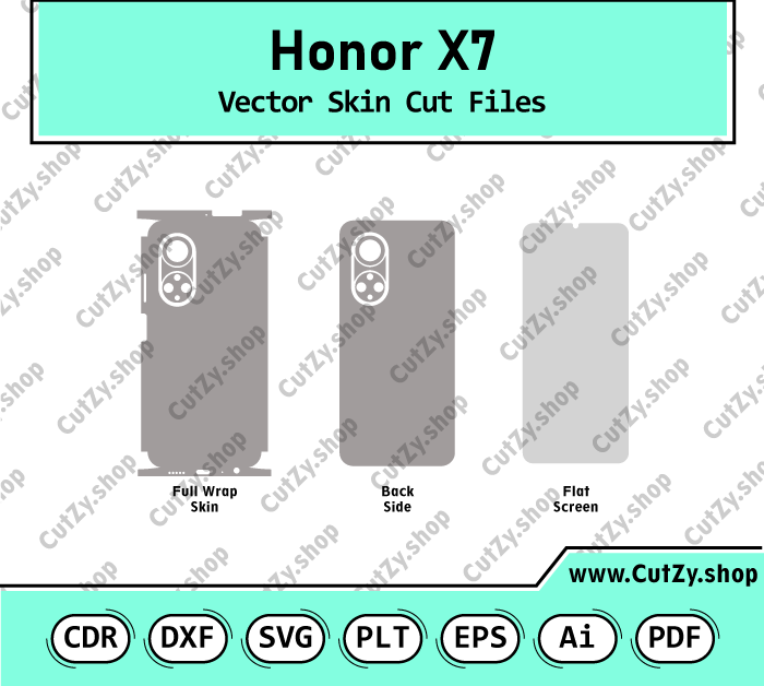 Honor X7 Vector Cut Templates File