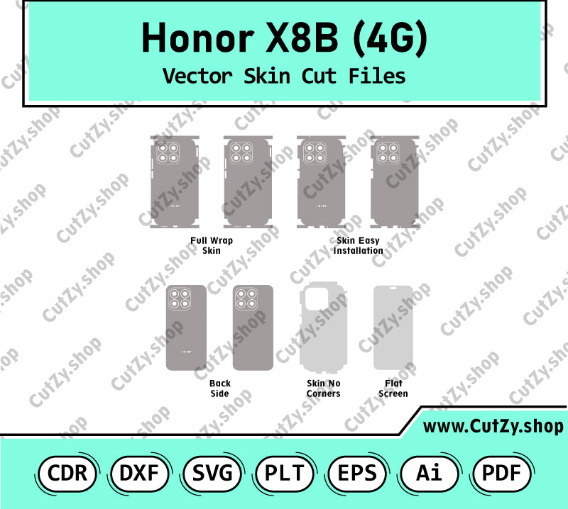 Honor X8b 4G Vector Skin Cut Files