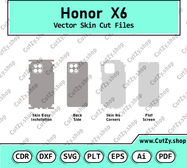 Honor X6 Vector Skin Cut Files