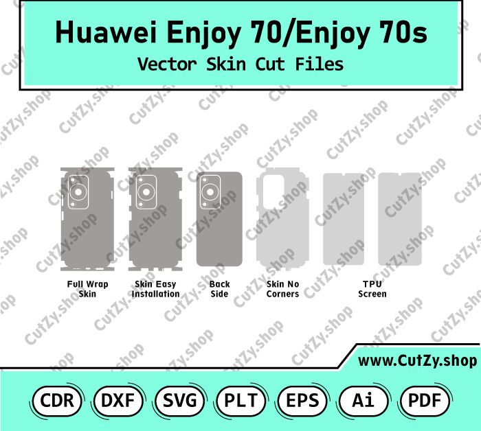 Huawei Enjoy 70s-Huawei Enjoy 70 Vector Skin Cut Files