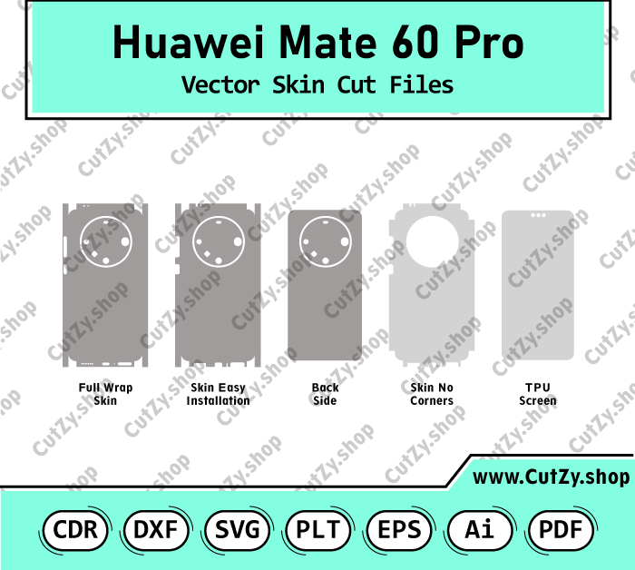 Huawei Mate 60 Pro Vector Skin Cut Files