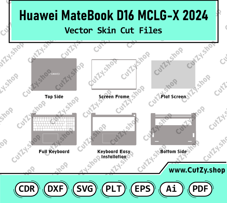 Huawei MateBook D16 MCLG-X 2024 Vector Skin Cut Files