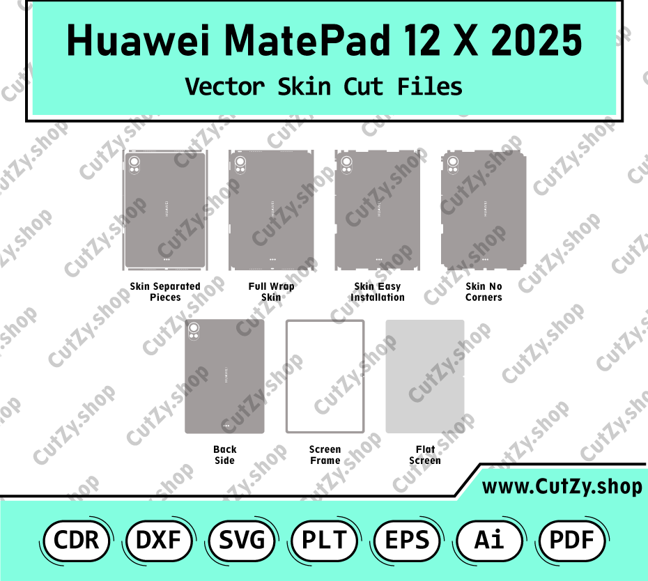 Huawei MatePad 12 X 2025 Vector Skin Cut Files