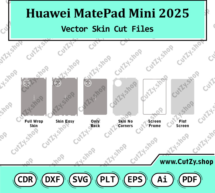 Huawei MatePad Mini 2025 Vector Skin Cut Files