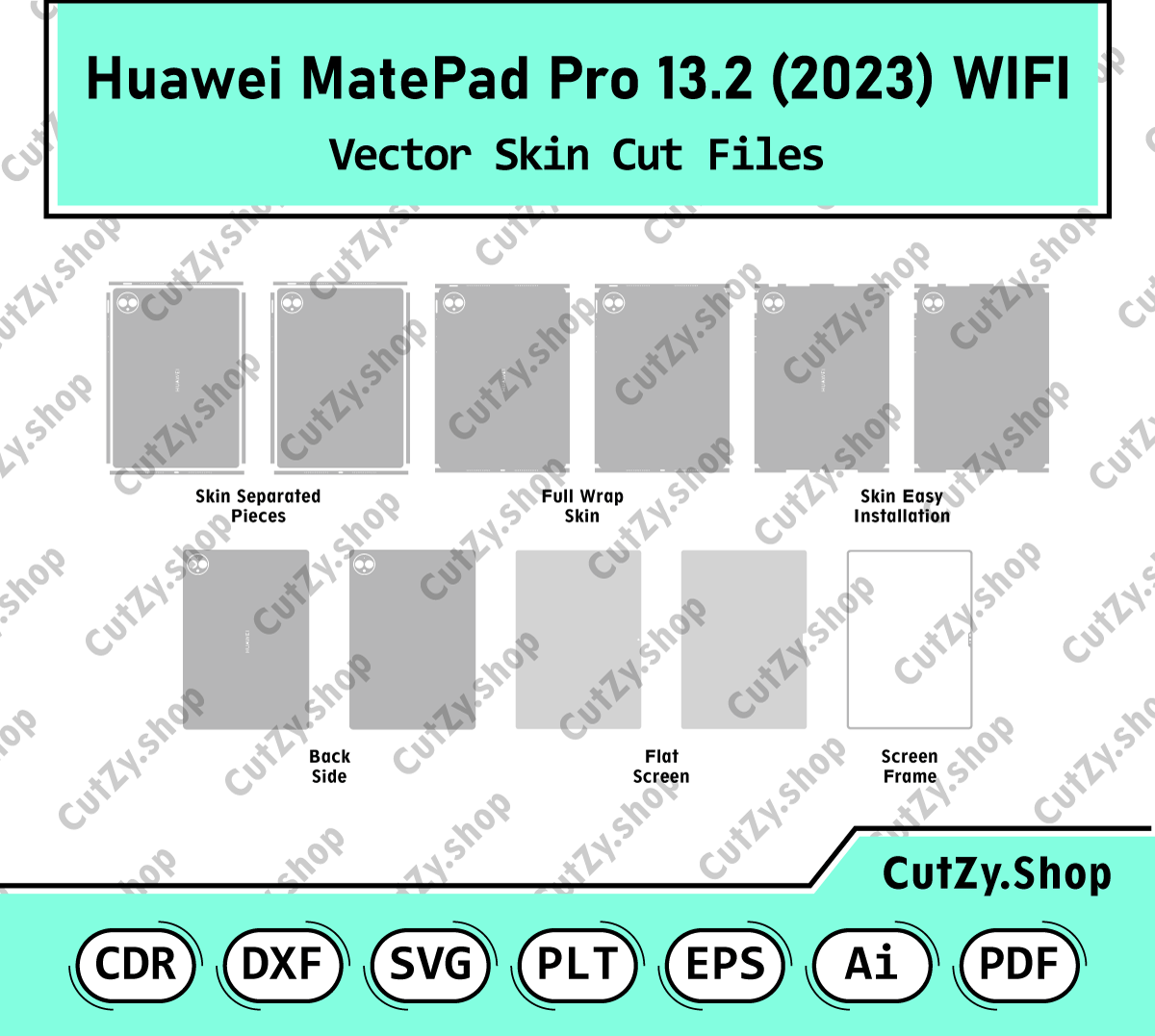 Huawei MatePad Pro 13.2 2023 Vector Skin Cut Files