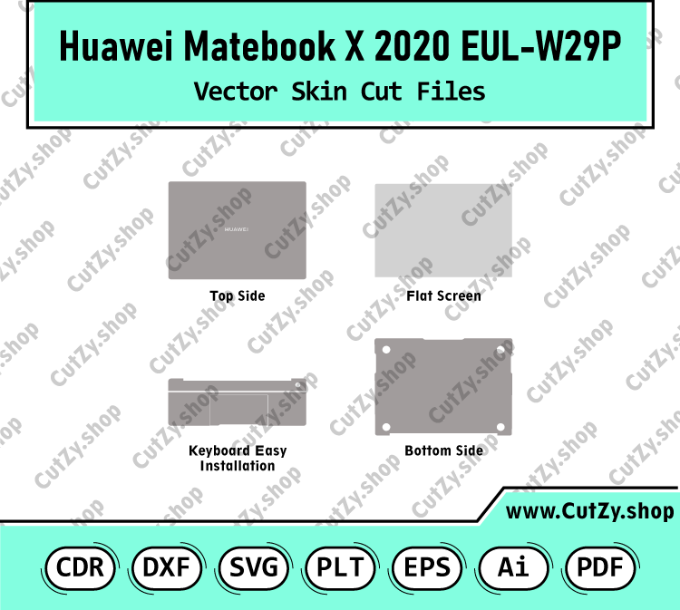 Huawei Matebook X 2020 EUL-W29P Vector Skin Templates