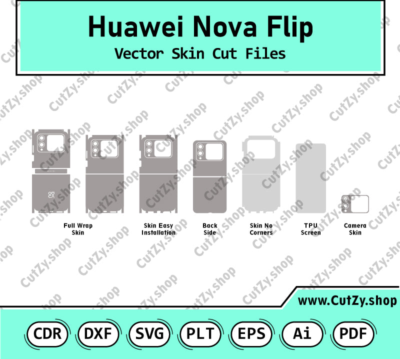 Huawei Nova Flip Vector Skin Cut Files