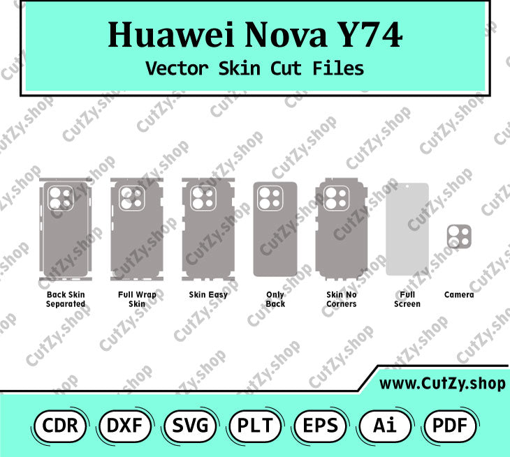 Huawei Nova Y74 Vector Skin Cut Files