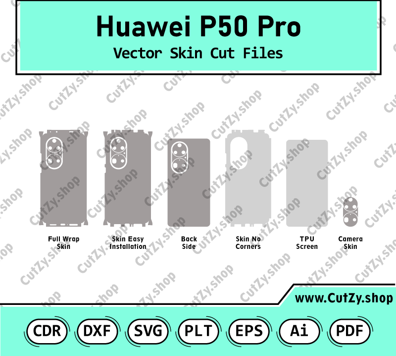 Huawei P50 Pro Vector Skin Cut Files